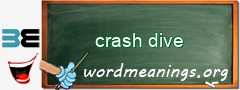 WordMeaning blackboard for crash dive